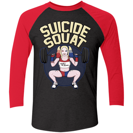 T-Shirts Vintage Black/Vintage Red / X-Small Suicide Squat Triblend 3/4 Sleeve