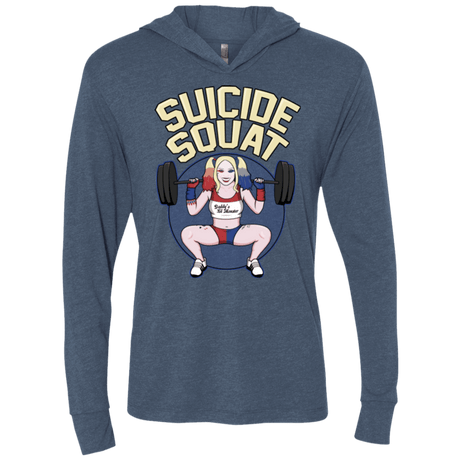 T-Shirts Indigo / X-Small Suicide Squat Triblend Long Sleeve Hoodie Tee