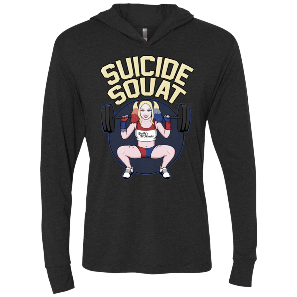 T-Shirts Vintage Black / X-Small Suicide Squat Triblend Long Sleeve Hoodie Tee