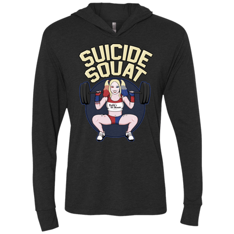 T-Shirts Vintage Black / X-Small Suicide Squat Triblend Long Sleeve Hoodie Tee
