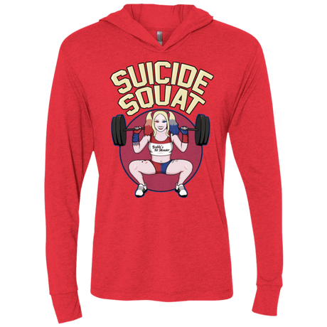 T-Shirts Vintage Red / X-Small Suicide Squat Triblend Long Sleeve Hoodie Tee
