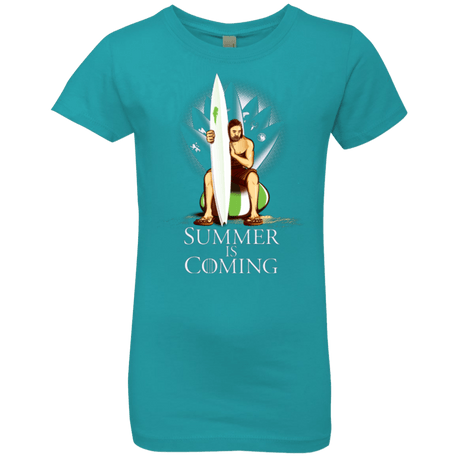 T-Shirts Tahiti Blue / YXS Summer is Coming Girls Premium T-Shirt