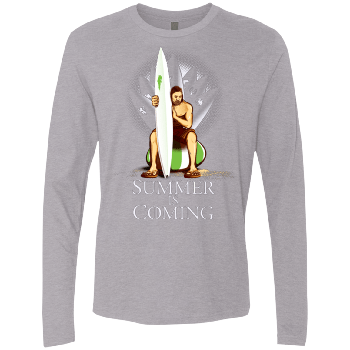 T-Shirts Heather Grey / Small Summer is Coming Men's Premium Long Sleeve