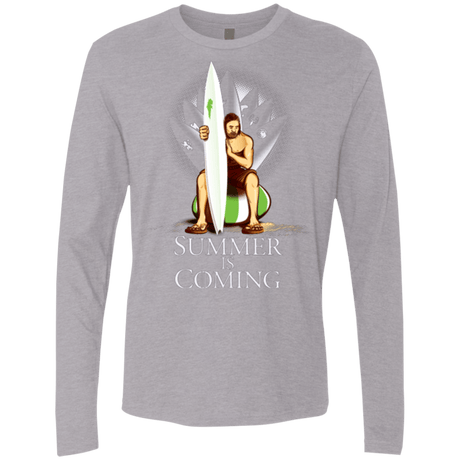 T-Shirts Heather Grey / Small Summer is Coming Men's Premium Long Sleeve