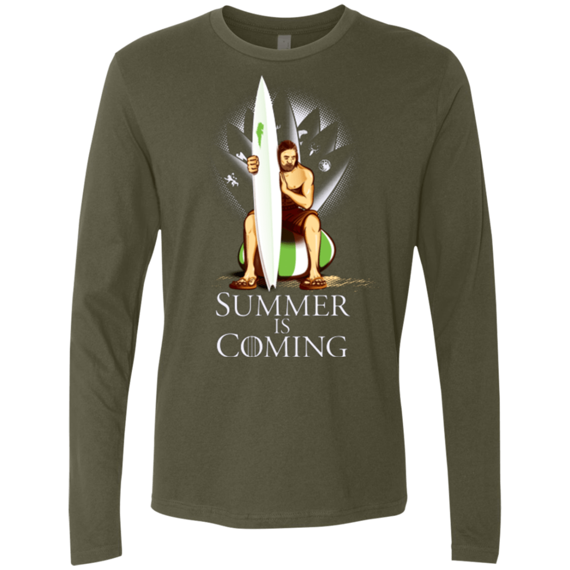 T-Shirts Military Green / Small Summer is Coming Men's Premium Long Sleeve
