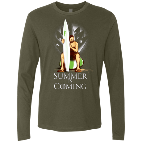 T-Shirts Military Green / Small Summer is Coming Men's Premium Long Sleeve