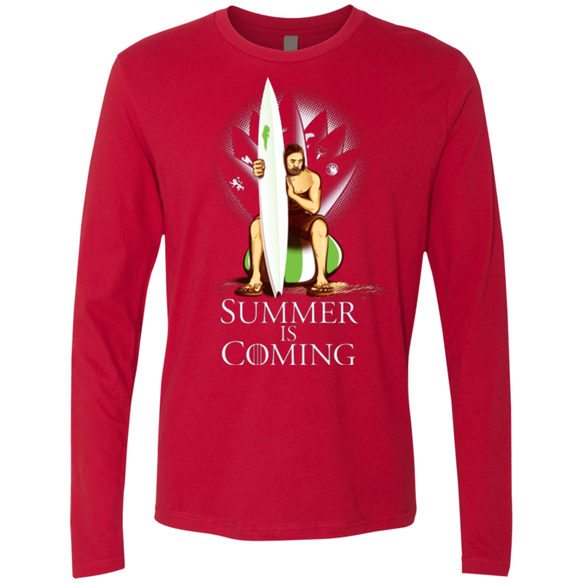 T-Shirts Red / Small Summer is Coming Men's Premium Long Sleeve