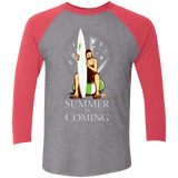 T-Shirts Premium Heather/ Vintage Red / X-Small Summer is Coming Men's Triblend 3/4 Sleeve
