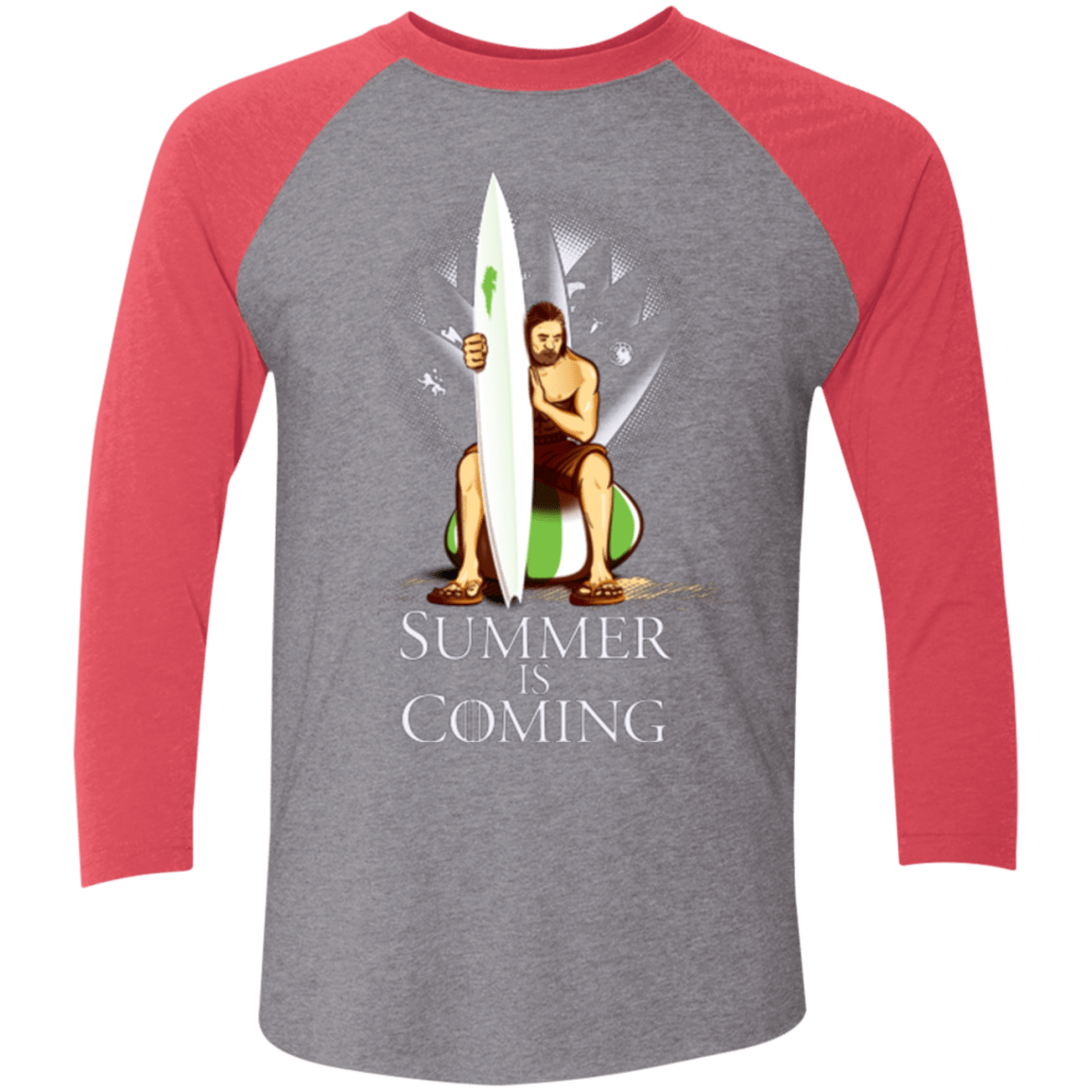 T-Shirts Premium Heather/ Vintage Red / X-Small Summer is Coming Men's Triblend 3/4 Sleeve