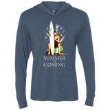 T-Shirts Indigo / X-Small Summer is Coming Triblend Long Sleeve Hoodie Tee