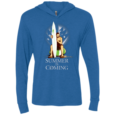 T-Shirts Vintage Royal / X-Small Summer is Coming Triblend Long Sleeve Hoodie Tee