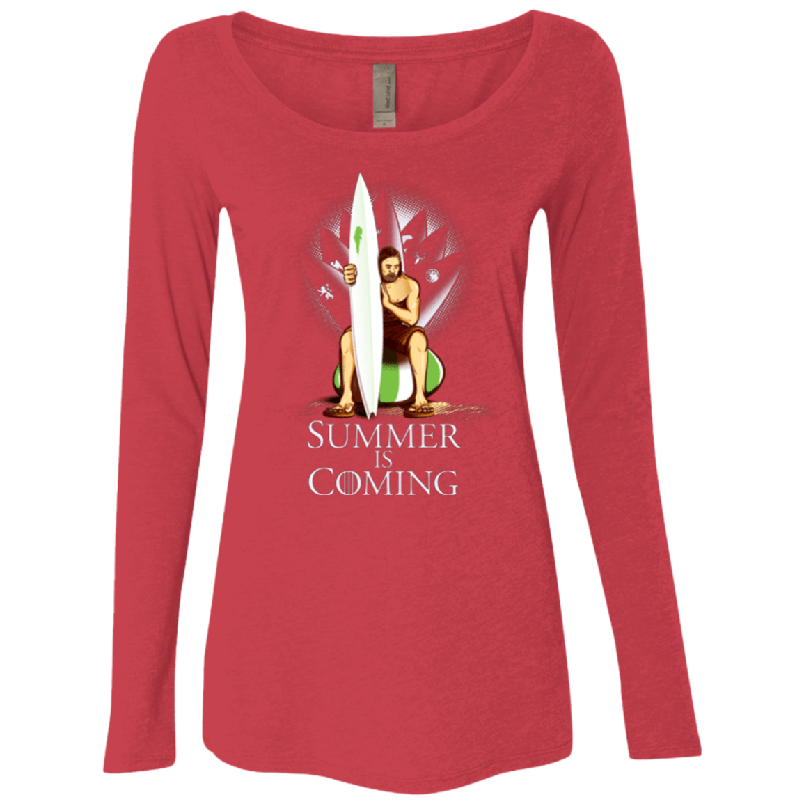 T-Shirts Vintage Red / Small Summer is Coming Women's Triblend Long Sleeve Shirt