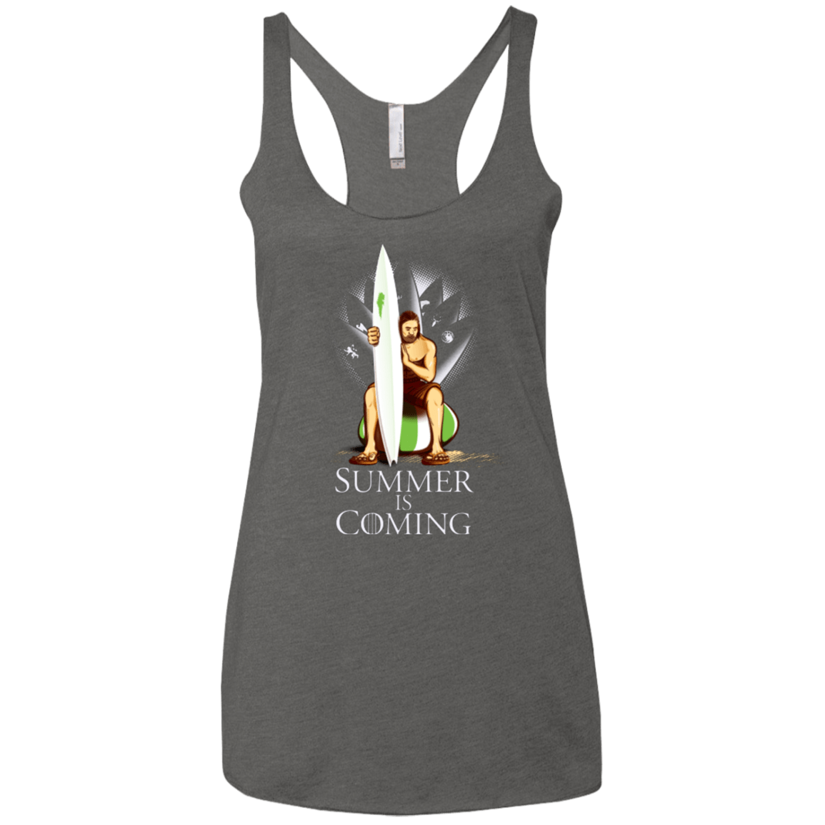 T-Shirts Premium Heather / X-Small Summer is Coming Women's Triblend Racerback Tank