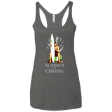 T-Shirts Premium Heather / X-Small Summer is Coming Women's Triblend Racerback Tank
