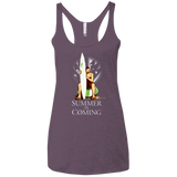 T-Shirts Vintage Purple / X-Small Summer is Coming Women's Triblend Racerback Tank
