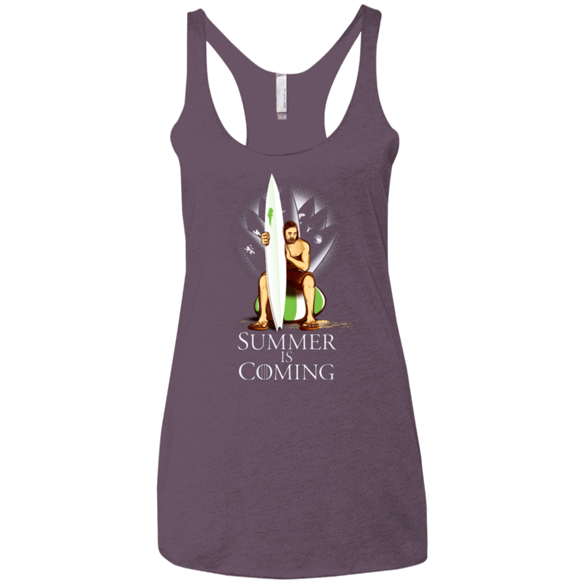 T-Shirts Vintage Purple / X-Small Summer is Coming Women's Triblend Racerback Tank