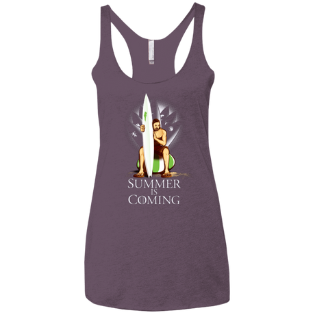 T-Shirts Vintage Purple / X-Small Summer is Coming Women's Triblend Racerback Tank