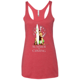 T-Shirts Vintage Red / X-Small Summer is Coming Women's Triblend Racerback Tank