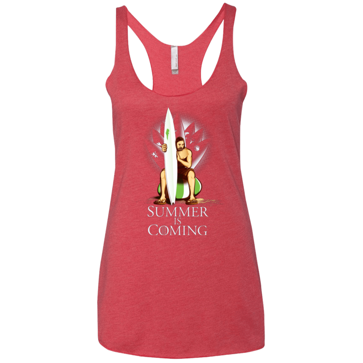 T-Shirts Vintage Red / X-Small Summer is Coming Women's Triblend Racerback Tank
