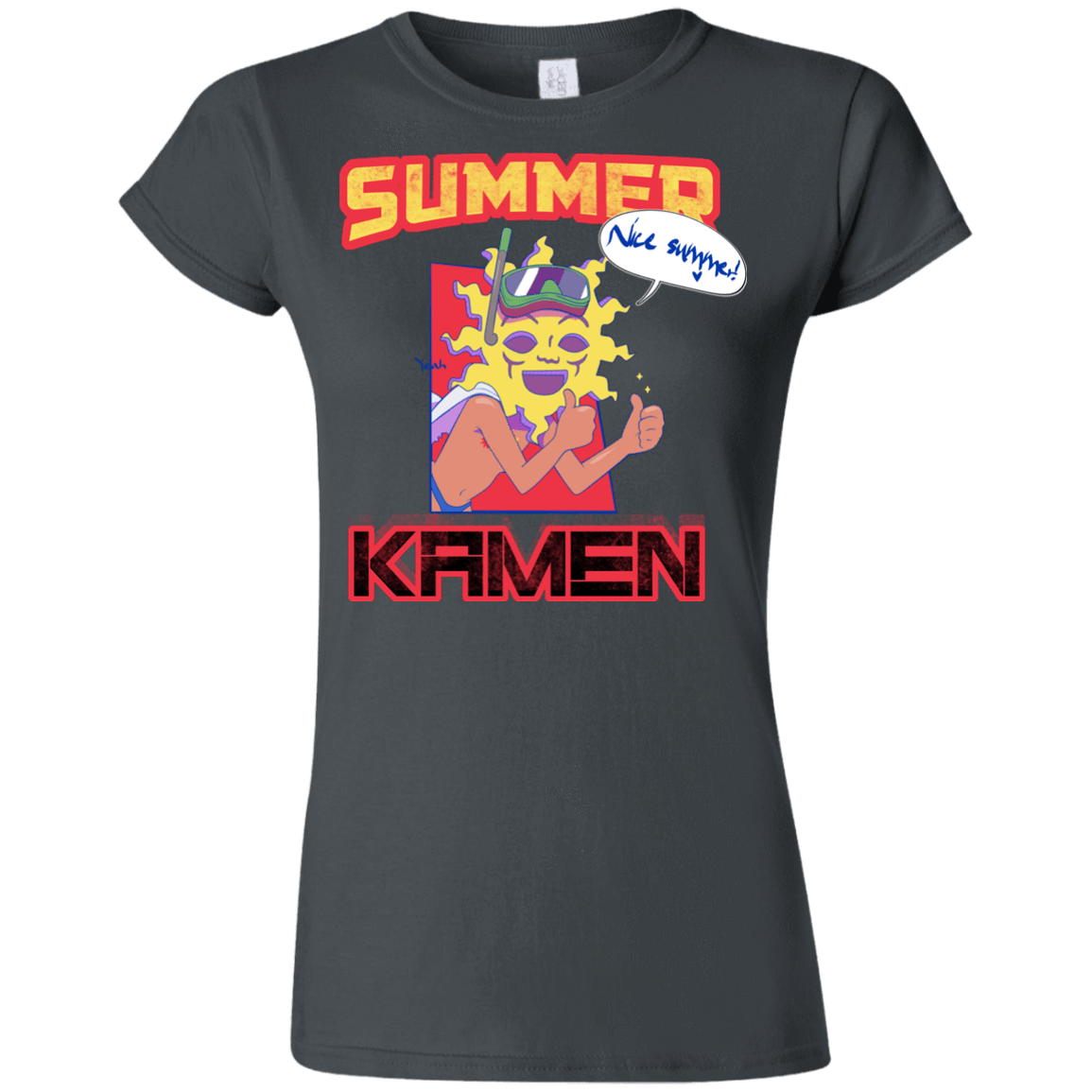 T-Shirts Charcoal / S Summer Kamen Junior Slimmer-Fit T-Shirt