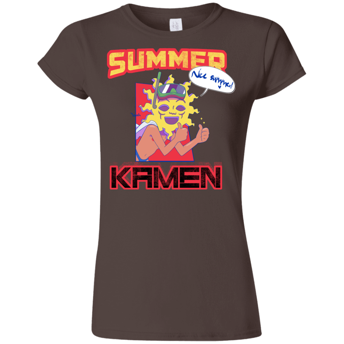 T-Shirts Dark Chocolate / S Summer Kamen Junior Slimmer-Fit T-Shirt