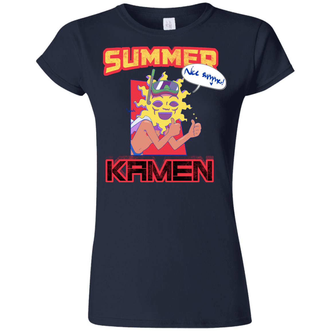 T-Shirts Navy / S Summer Kamen Junior Slimmer-Fit T-Shirt