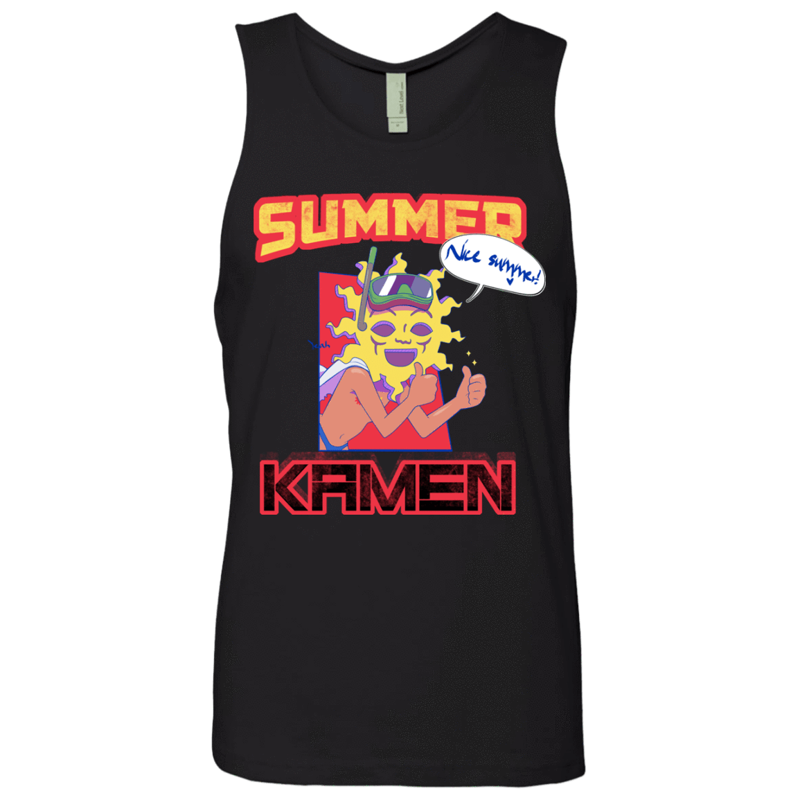 T-Shirts Black / S Summer Kamen Men's Premium Tank Top