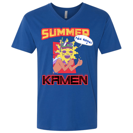 T-Shirts Royal / X-Small Summer Kamen Men's Premium V-Neck