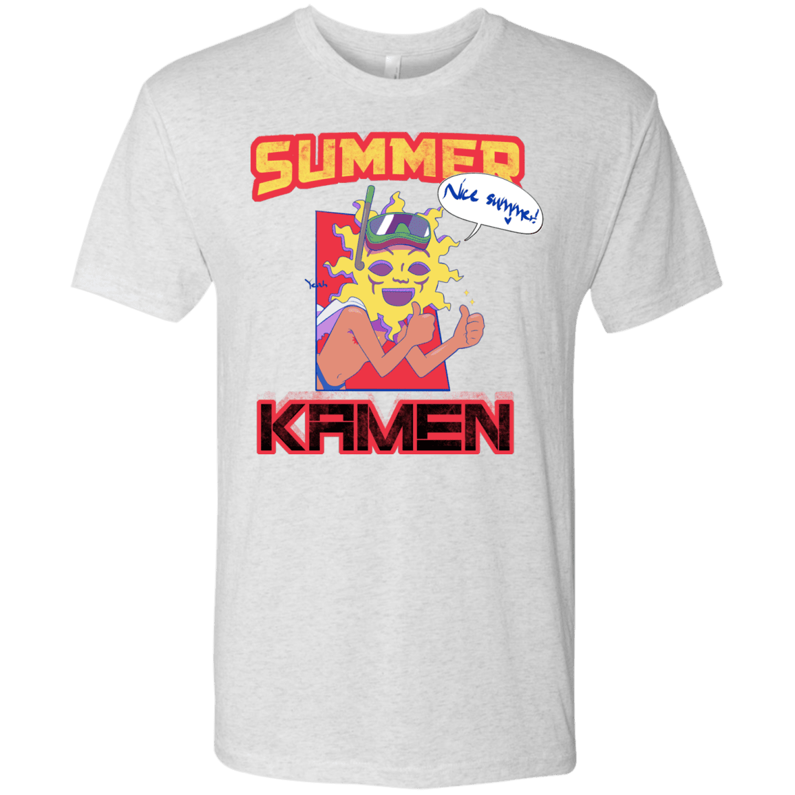 T-Shirts Heather White / S Summer Kamen Men's Triblend T-Shirt