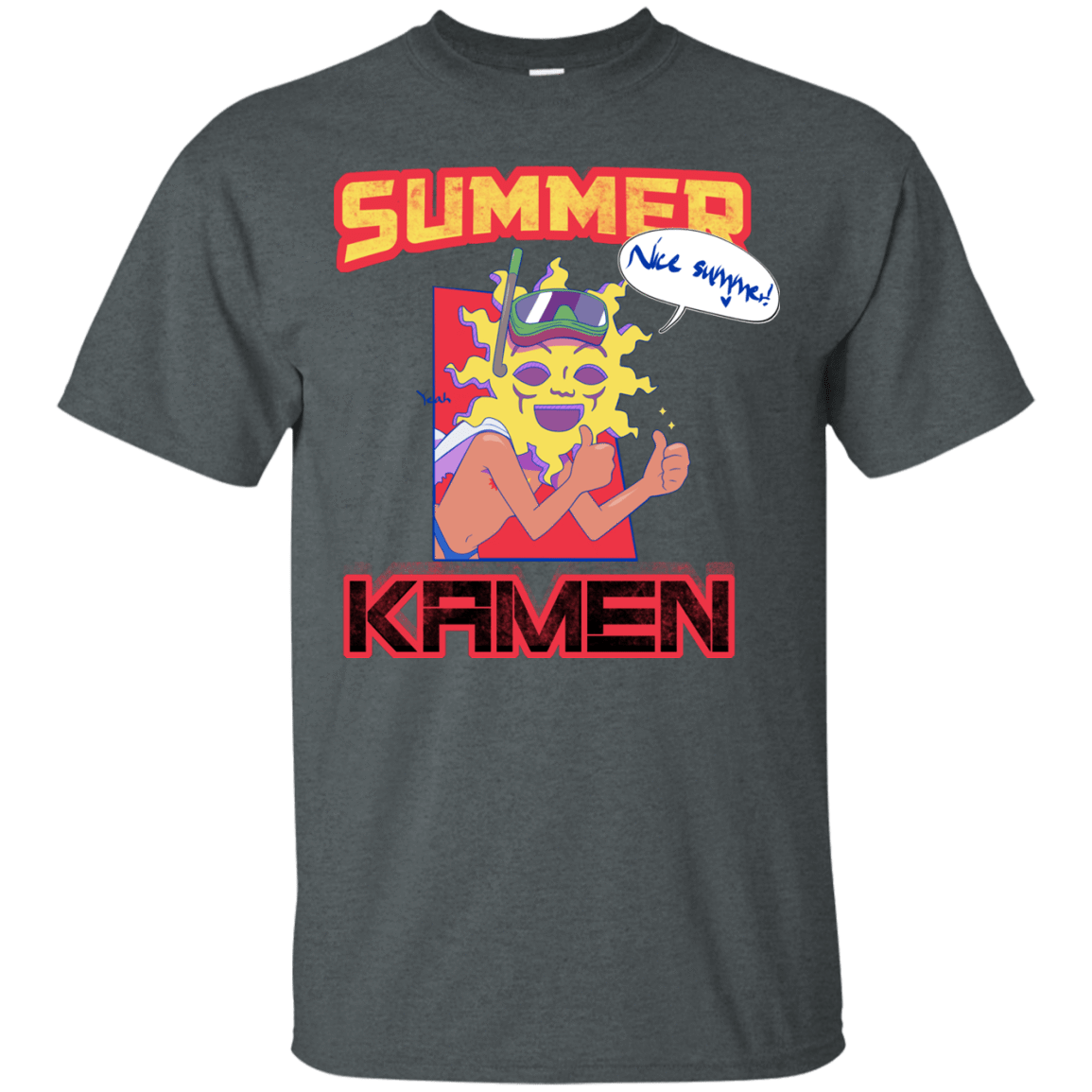 T-Shirts Dark Heather / S Summer Kamen T-Shirt