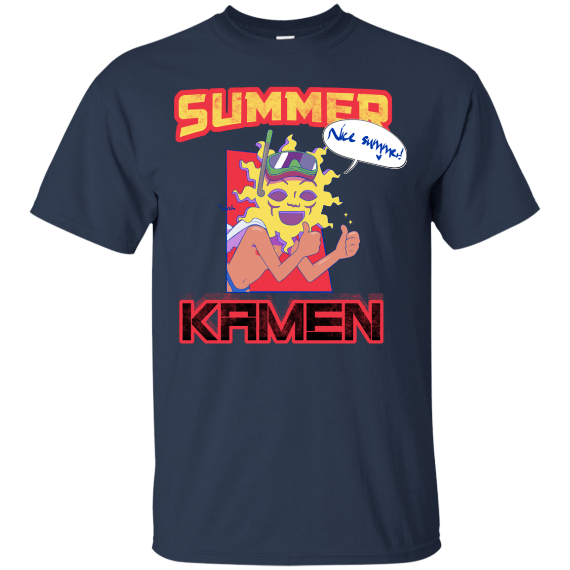 T-Shirts Navy / S Summer Kamen T-Shirt