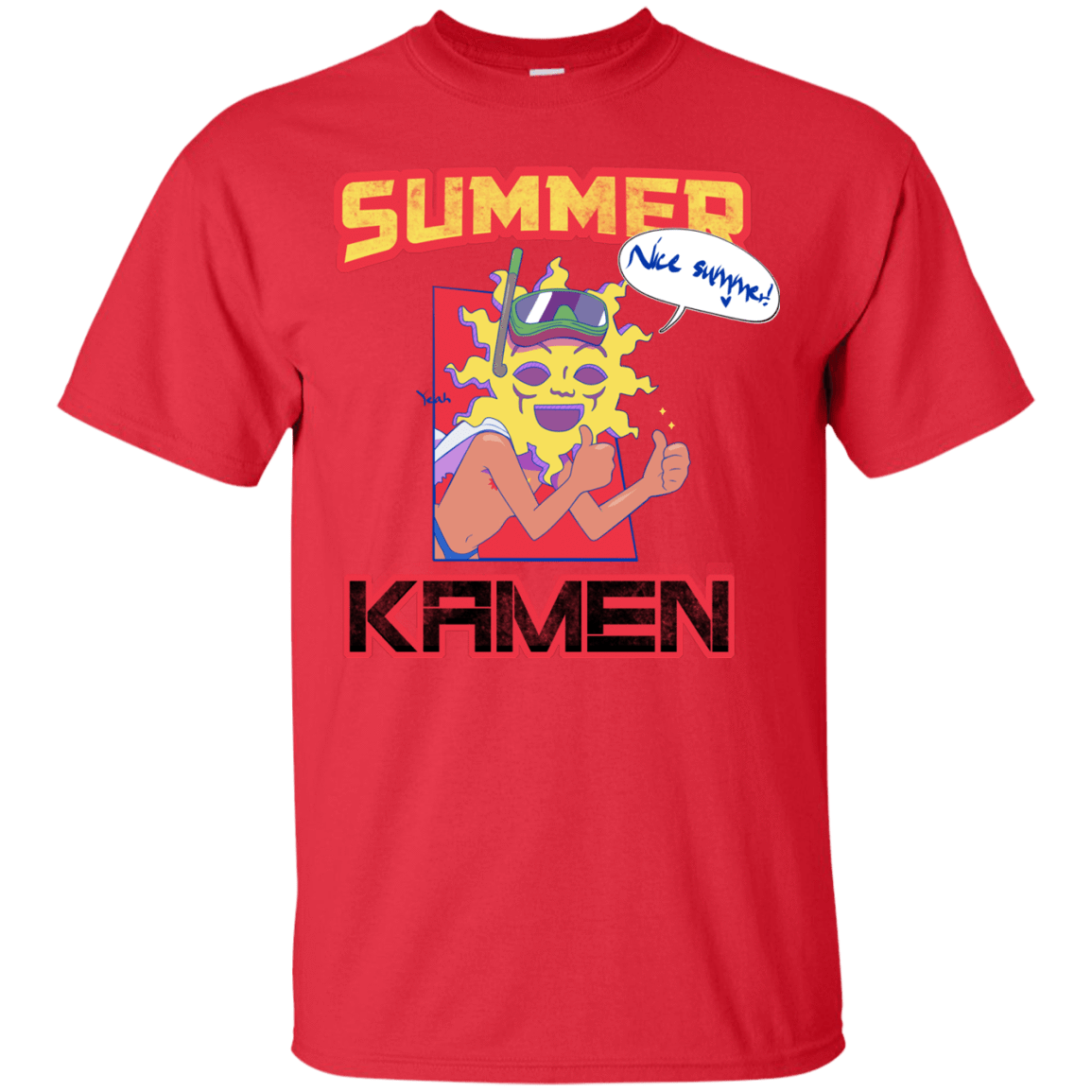 T-Shirts Red / S Summer Kamen T-Shirt