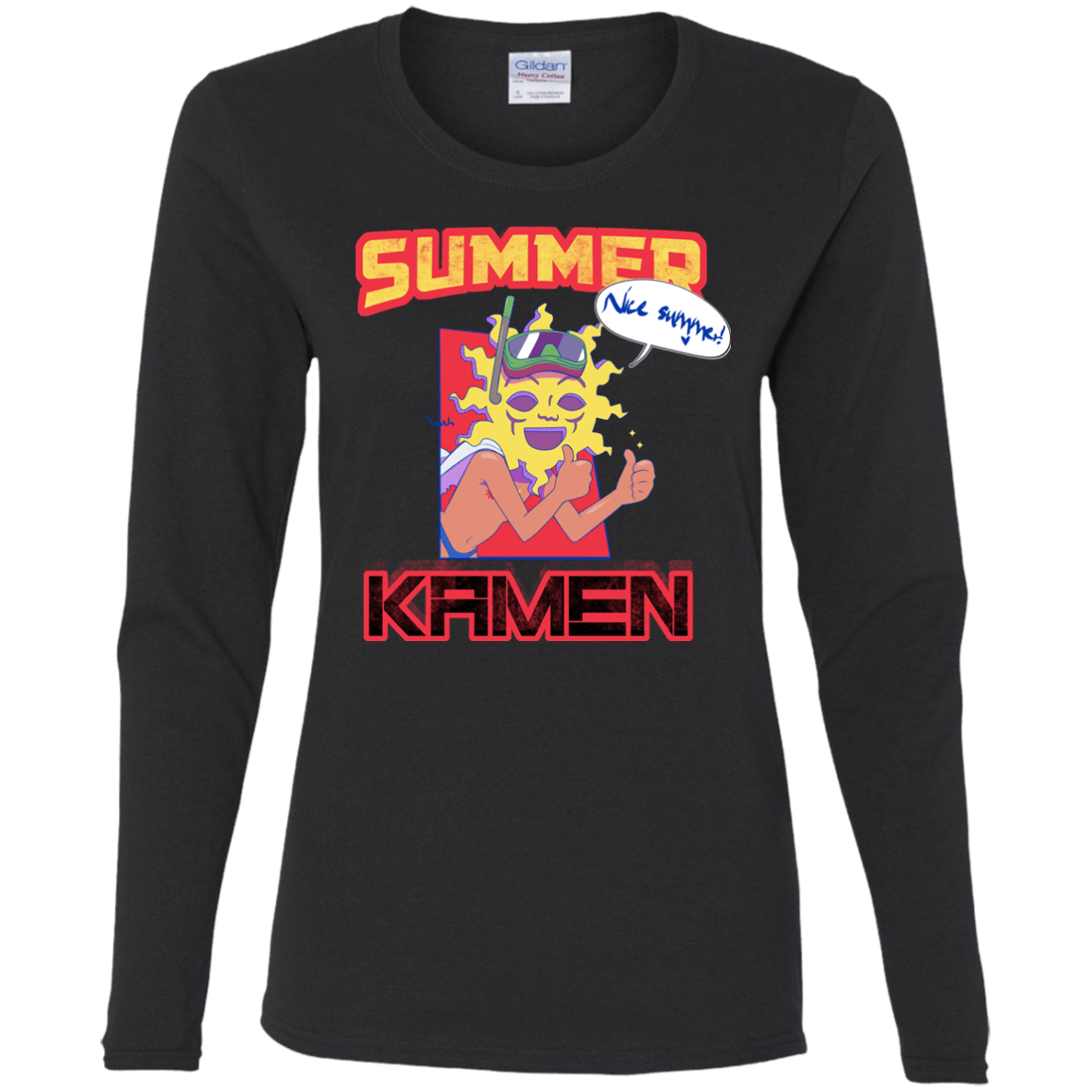 T-Shirts Black / S Summer Kamen Women's Long Sleeve T-Shirt