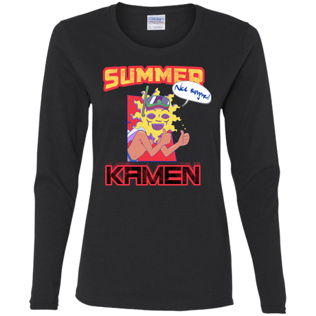T-Shirts Black / S Summer Kamen Women's Long Sleeve T-Shirt