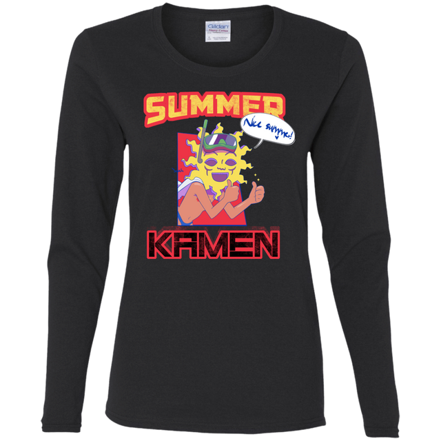T-Shirts Black / S Summer Kamen Women's Long Sleeve T-Shirt