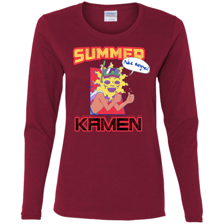 T-Shirts Cardinal / S Summer Kamen Women's Long Sleeve T-Shirt