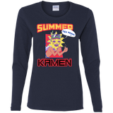 T-Shirts Navy / S Summer Kamen Women's Long Sleeve T-Shirt