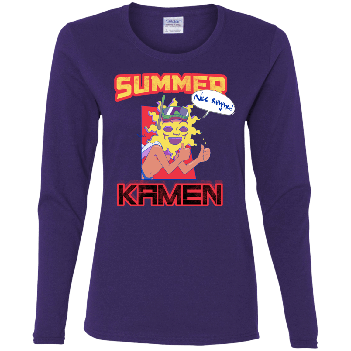 T-Shirts Purple / S Summer Kamen Women's Long Sleeve T-Shirt