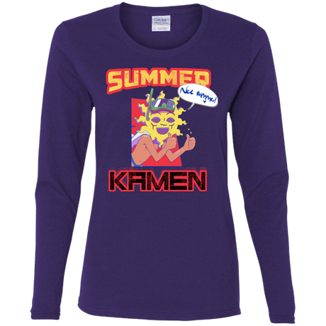 T-Shirts Purple / S Summer Kamen Women's Long Sleeve T-Shirt