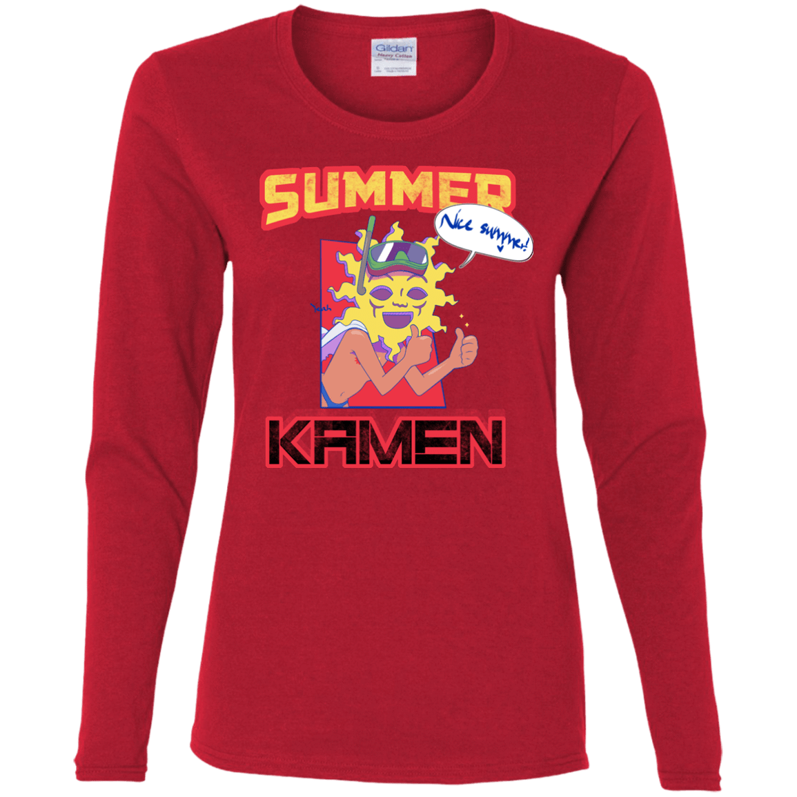 T-Shirts Red / S Summer Kamen Women's Long Sleeve T-Shirt