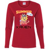 T-Shirts Red / S Summer Kamen Women's Long Sleeve T-Shirt