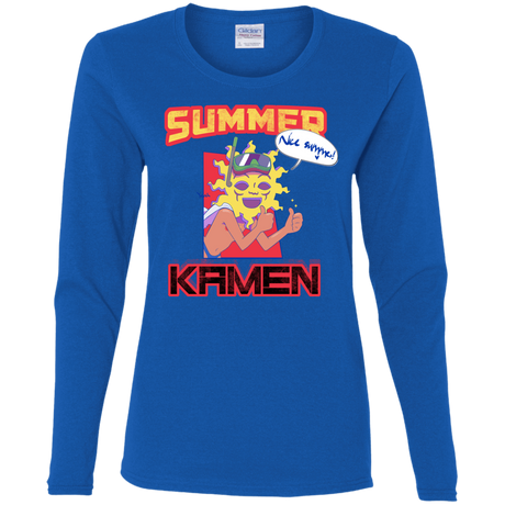 T-Shirts Royal / S Summer Kamen Women's Long Sleeve T-Shirt