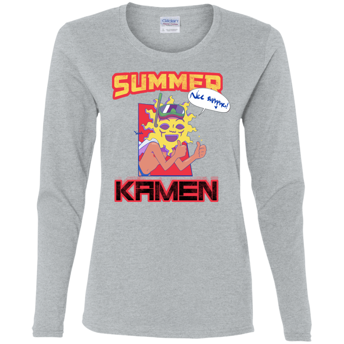 T-Shirts Sport Grey / S Summer Kamen Women's Long Sleeve T-Shirt