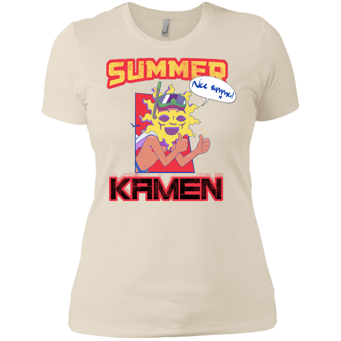 T-Shirts Ivory/ / X-Small Summer Kamen Women's Premium T-Shirt