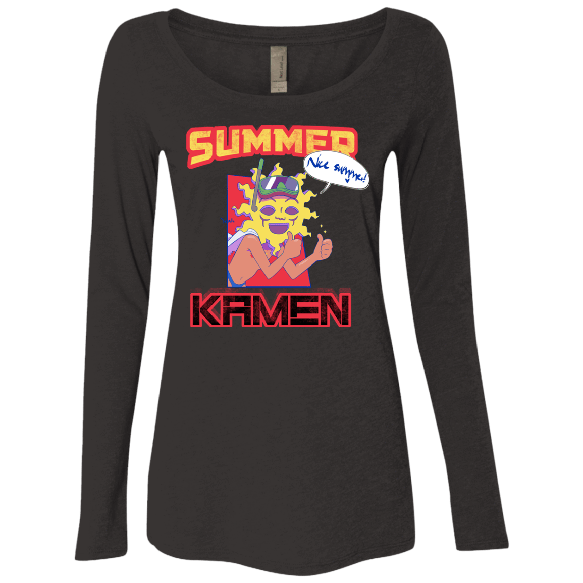 T-Shirts Vintage Black / S Summer Kamen Women's Triblend Long Sleeve Shirt