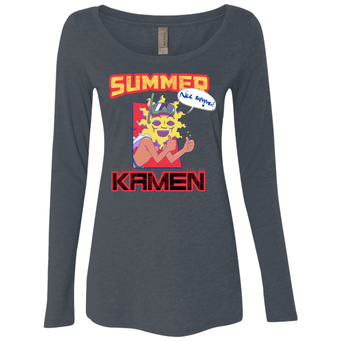 T-Shirts Vintage Navy / S Summer Kamen Women's Triblend Long Sleeve Shirt