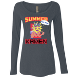 T-Shirts Vintage Navy / S Summer Kamen Women's Triblend Long Sleeve Shirt