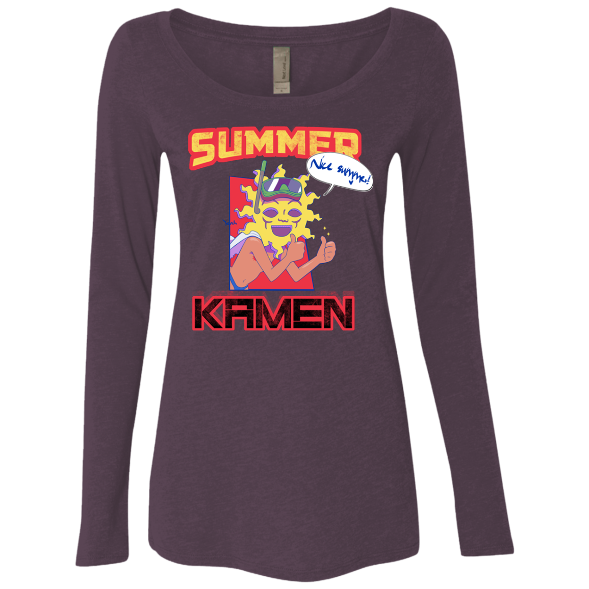 T-Shirts Vintage Purple / S Summer Kamen Women's Triblend Long Sleeve Shirt