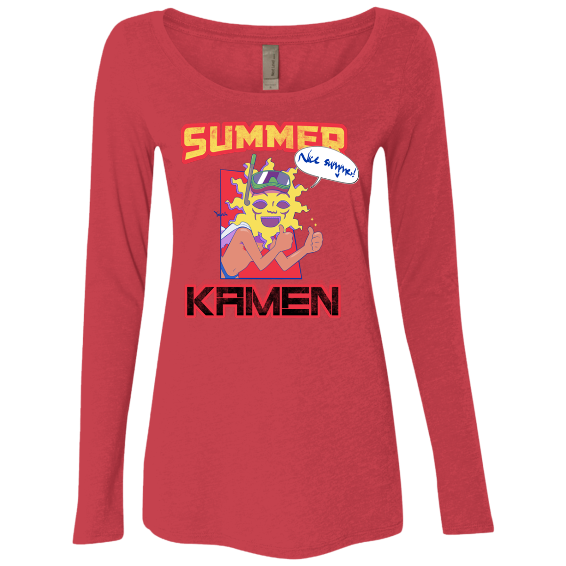 T-Shirts Vintage Red / S Summer Kamen Women's Triblend Long Sleeve Shirt