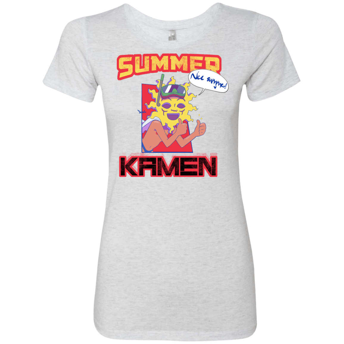 T-Shirts Heather White / S Summer Kamen Women's Triblend T-Shirt